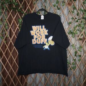 XXL - Vintage Y2K simpsons homer duff Universal Studios tee